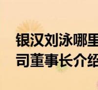 银汉刘泳哪里人(刘泳-广州银汉科技有限公司董事长介绍)