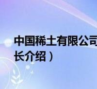 中国稀土有限公司股东(敖宏-中国稀土集团有限公司董事长介绍)