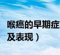 阅读全文关于喉癌早期症状和前兆期症状及表现,喉癌早期症状这个很多