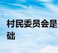 村民委员会是中国城市人民代表大会的组织基础