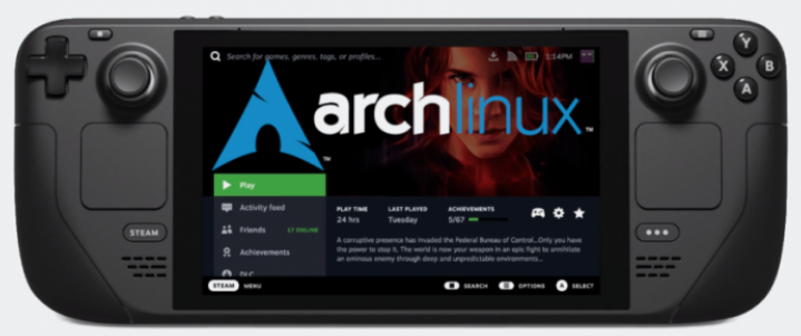 2月21日Valve即将推出的SteamDeck将基于ArchLinux而不是Debian
