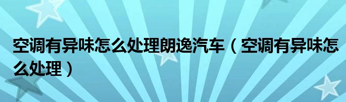 空调有异味怎么处理朗逸汽车（空调有异味怎么处理）