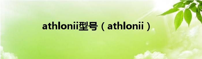 athlonii型号（athlonii）