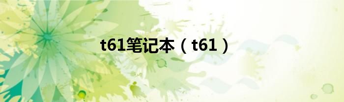 t61笔记本（t61）