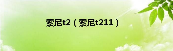 索尼t2（索尼t211）