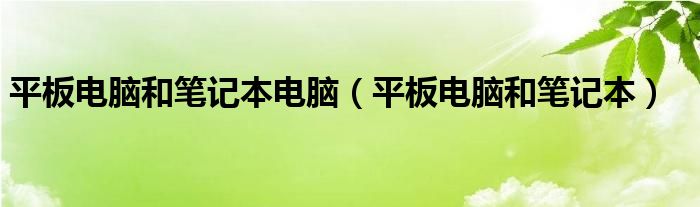 平板电脑和笔记本电脑（平板电脑和笔记本）