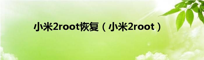 小米2root恢复（小米2root）