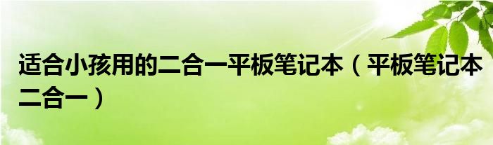 适合小孩用的二合一平板笔记本（平板笔记本二合一）