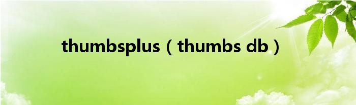 thumbsplus（thumbs db）