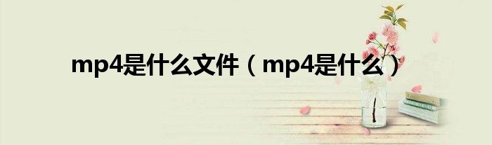 mp4是什么文件（mp4是什么）