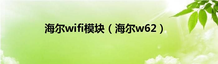 海尔wifi模块（海尔w62）