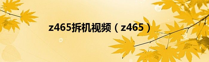 z465拆机视频（z465）