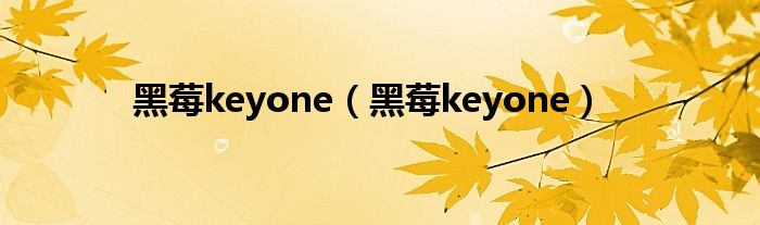 黑莓keyone（黑莓keyone）