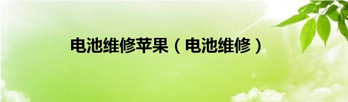 电池维修苹果（电池维修）