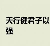 天行健君子以自强不息周易胜人者有力自胜者强