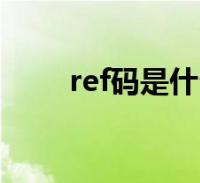 ref码是什么意思(f码是什么意思)