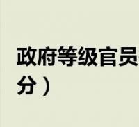 政府等級官員等級對應職位(政府官員級別劃分)