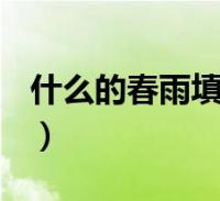 什麼的春雨填形容詞(什麼的春雨(填形容詞))