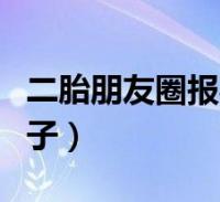 二胎朋友圈报喜句子简短