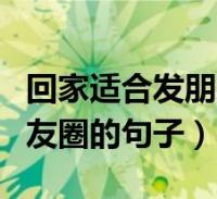 回家適合發朋友圈的句子說說(回家適合發朋友圈的句子)