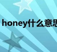 honey什麼意思中文翻譯(honey什麼意思)