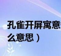 孔雀開屏寓意什麼意思學業(孔雀開屏寓意什麼意思)