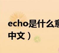 echo是什么意思中文网名