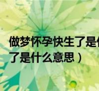 解梦怀孕的简单介绍 解梦有身
的简单

先容
 卜算大全